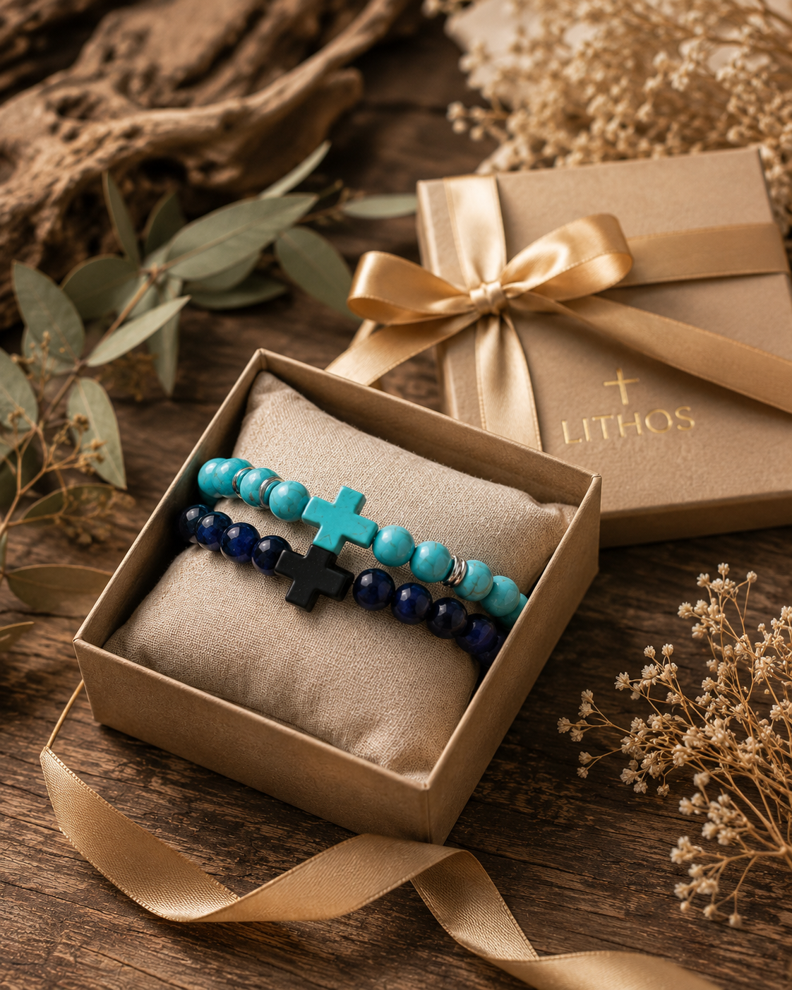 Coffret cadeau élégant de bijoux en pierres naturelles