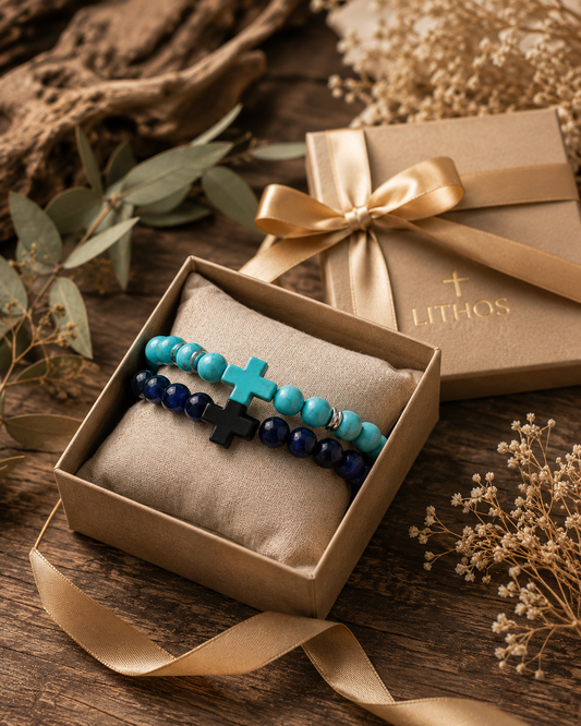Coffret cadeau élégant de bijoux en pierres naturelles