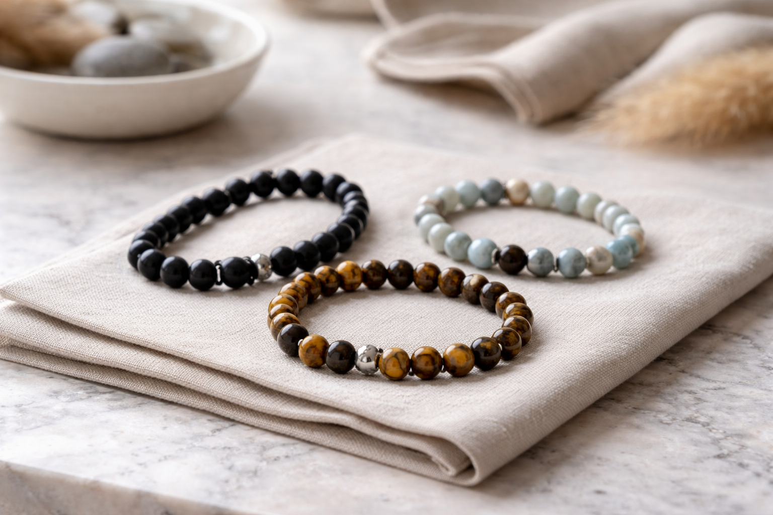 Collection de bracelets en pierres naturelles pour choisir le sien