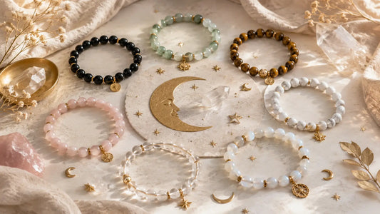 Bracelets en pierres naturelles associés symboliquement aux douze signes astrologiques